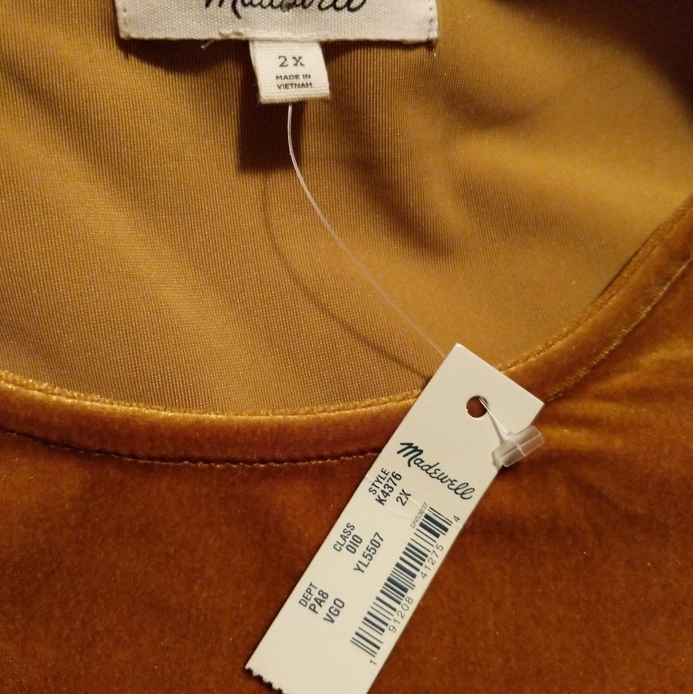 Madewell Velvet Top NWT and NWOT - Picture 3 of 9